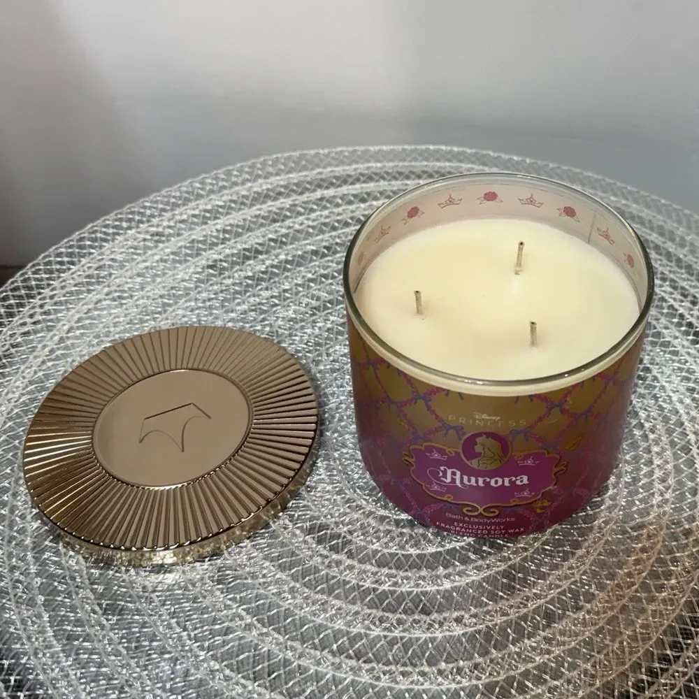 BBW Disney Aurora 3 Wick Scented Candle NWT